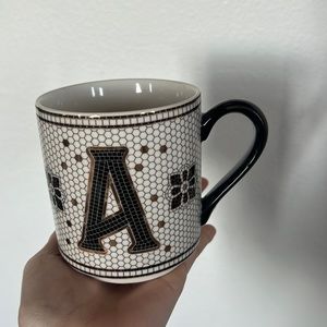 Anthropologie Tile Initial Mug